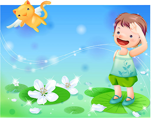 EPS 남자 꽃 감정 호수 초등학생 어린이 날개 일러스트 상상 자연 동화 요정 한명 사람 소년 야외 고양이 순수 남자만 남자한명만 어린이만 소년만 소년한명만 국내일러스트 식물 1 학생 컨셉 포유류 반려동물 생태계 파일형식 벡터