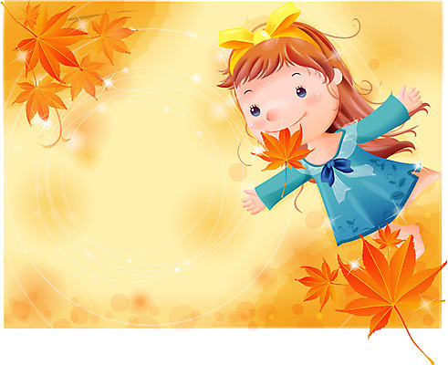 EPS 계절 여자 감정 초등학생 어린이 단풍 일러스트 상상 자연 동화 한명 사람 소녀 가을 순수 여자만 여자한명만 어린이만 소녀만 소녀한명만 국내일러스트 1 학생 컨셉 잎 생태계 파일형식 벡터