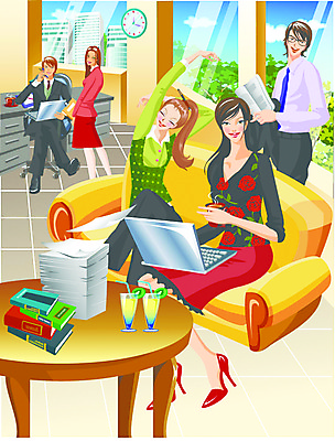 EPS 주간 여자 남자 일러스트 비즈니스 실내 사람 여러명 성인 사무실 업무 직장인 비즈니스맨 비즈니스우먼 성인만 국내일러스트 자연요소 직업 다수 내부 작업 파일형식 벡터