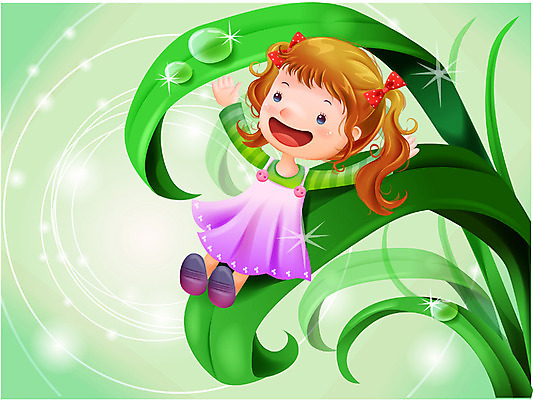 EPS 여자 감정 초등학생 어린이 일러스트 상상 자연 동화 한명 사람 소녀 풀잎 미끄럼틀 순수 여자만 여자한명만 어린이만 소녀만 소녀한명만 국내일러스트 1 학생 컨셉 잎 풀_식물 놀이기구 생태계 파일형식 벡터