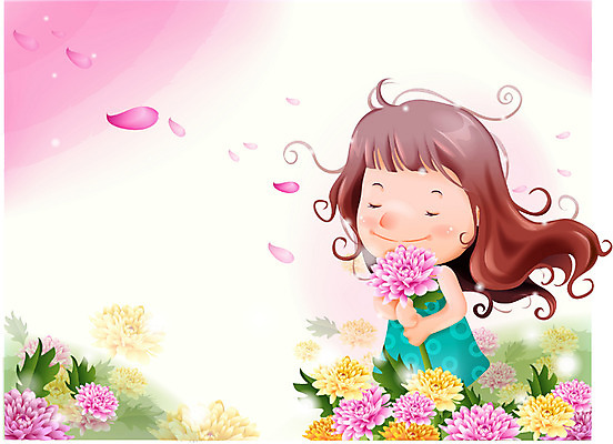 EPS 여자 꽃 감정 초등학생 어린이 일러스트 상상 자연 동화 주택 국화 한명 사람 소녀 순수 여자만 여자한명만 어린이만 소녀만 소녀한명만 국내일러스트 식물 1 학생 컨셉 건물 생태계 파일형식 벡터