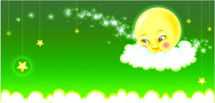 EPS 자연요소 계절 별 얼굴 백그라운드 일러스트 상상 의인화 풍경 사람없음 야외 보름달 달 국내일러스트 신체부위 파일형식 벡터