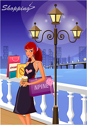 EPS 우먼라이프 라이프스타일 계절 공공시설 여자 패션 길 커피 가로등 일러스트 부분 거리 한명 사람 빌딩 상반신 20대 성인 야외 건물 빛 쇼핑 강 쇼핑백 야간 테이크아웃 가교 여자만 여자한명만 성인여자만 청년만 청년여자만 성인한명만 청년여자한명만 성인여자한명만 성인만 국내일러스트 자연요소 1 건축물 음료 가방 청년 생활 시설 파일형식 벡터