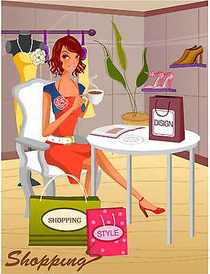 EPS 전신 우먼라이프 라이프스타일 옷 계절 여자 패션 화분 여유 커피 구두 의자 일러스트 탁자 휴식 실내 선물 한명 사람 앉기 20대 성인 쇼핑 쇼핑백 상점 전시 도시 여성복 여자만 여자한명만 성인여자만 청년만 청년여자만 성인한명만 청년여자한명만 성인여자한명만 성인만 국내일러스트 1 감정 음료 가구 신발 컨셉 가방 모션 청년 내부 생활 파일형식 벡터