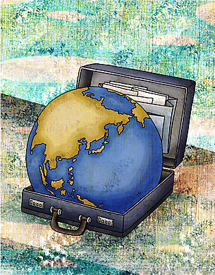 JPG 해외 잡화 지구 가방 일러스트 비즈니스 페인터 추상 사람없음 우주 국내일러스트 무늬 페인팅 파일형식