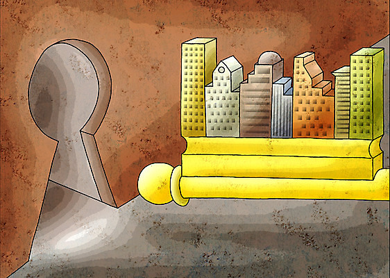 JPG 시설물 현대건축 건축 일러스트 회사 비즈니스 페인터 열쇠 추상 빌딩 사람없음 건물 잠금 해결 국내일러스트 건축물 무늬 페인팅 보안 파일형식