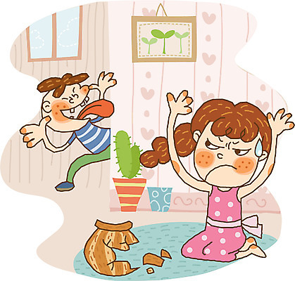 EPS 주간 라이프스타일 계절 여자 어린이교육 교육 남자 초등학생 어린이 일러스트 방학 실내 여름방학 사람 두명 꾸지람 벌서기 어린이만 국내일러스트 자연요소 학생 휴가 내부 생활 체벌 파일형식 벡터 여름_계절