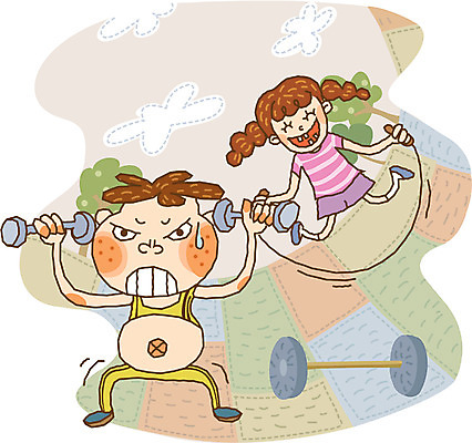 EPS 주간 라이프스타일 계절 여자 어린이교육 교육 남자 초등학생 어린이 일러스트 방학 여름방학 사람 야외 두명 운동 어린이만 국내일러스트 자연요소 학생 휴가 건강 생활 파일형식 벡터 여름_계절