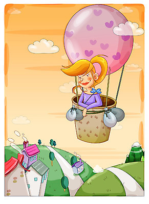 EPS 여자 여행 일러스트 자연 휴가 한명 사람 20대 성인 야외 열기구 비행 여자만 여자한명만 성인여자만 청년만 청년여자만 성인한명만 청년여자한명만 성인여자한명만 성인만 국내일러스트 1 항공교통 청년 생태계 파일형식 벡터