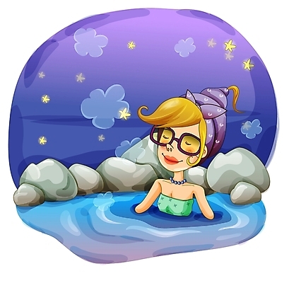 EPS 여자 여행 일러스트 자연 휴가 한명 사람 20대 성인 야외 온천 야간 여자만 여자한명만 성인여자만 청년만 청년여자만 성인한명만 청년여자한명만 성인여자한명만 성인만 국내일러스트 자연요소 1 청년 스파 생태계 파일형식 벡터