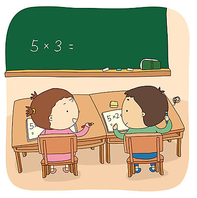 EPS 전신 학생 여자 어린이교육 교육 남자 어린이라이프 초등학생 어린이 일러스트 교실 학교 수업 실내 사람 앉기 소녀 소년 두명 수학 수학교육 어린이만 국내일러스트 라이프스타일 교과목 모션 내부 파일형식 벡터