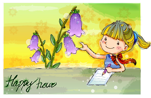 EPS 여자 행복 감정 초등학생 어린이 일러스트 상상 자연 동화 한명 사람 소녀 편지 순수 은방울꽃 여자만 여자한명만 어린이만 소녀만 소녀한명만 국내일러스트 1 학생 꽃 컨셉 생태계 파일형식 벡터