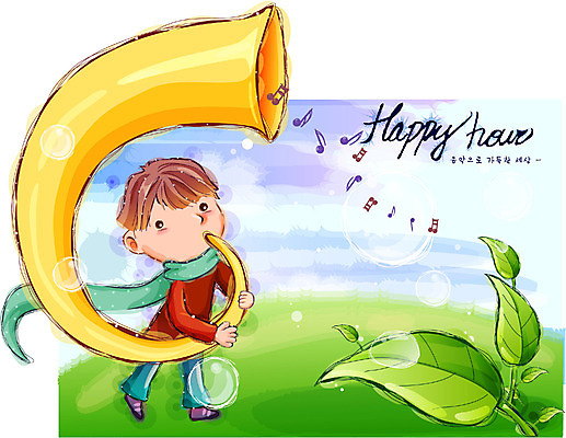 EPS 주간 남자 행복 감정 초등학생 어린이 악기 음악 연주 일러스트 상상 자연 동화 나뭇잎 한명 사람 소년 야외 나팔 순수 남자만 남자한명만 어린이만 소년만 소년한명만 국내일러스트 자연요소 1 학생 컨셉 잎 문화예술 생태계 파일형식 벡터