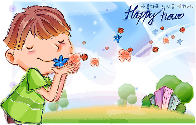 EPS 계절 남자 꽃 행복 감정 초등학생 어린이 일러스트 상상 자연 동화 한명 사람 소년 야외 건물 봄 순수 향기 남자만 남자한명만 어린이만 소년만 소년한명만 국내일러스트 식물 1 학생 건축물 컨셉 생태계 냄새 파일형식 벡터