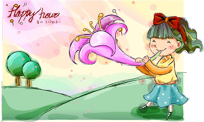 EPS 계절 여자 꽃 행복 감정 초등학생 어린이 음악 일러스트 상상 자연 동화 한명 사람 소녀 야외 10대 봄 나팔 순수 나팔꽃 여자만 여자한명만 소녀만 국내일러스트 식물 1 학생 악기 컨셉 청소년 문화예술 생태계 어린이만 파일형식 벡터