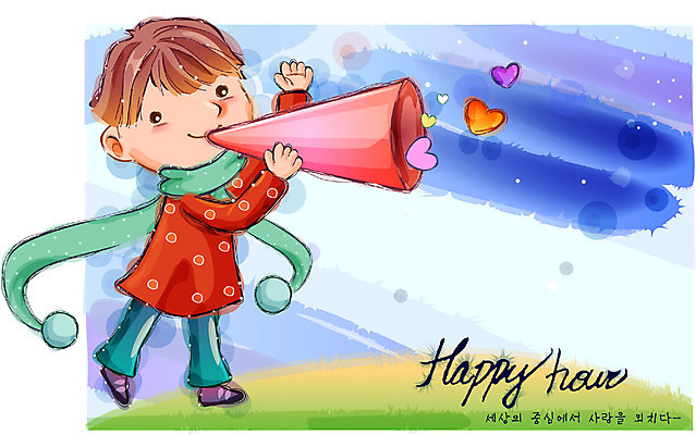 EPS 남자 행복 감정 초등학생 어린이 일러스트 상상 자연 동화 사랑 한명 사람 소년 야외 확성기 순수 남자만 남자한명만 어린이만 소년만 소년한명만 국내일러스트 1 학생 컨셉 생태계 파일형식 벡터