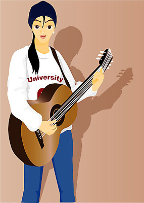 EPS 직업 모자 학생 여자 악기 대학생 포즈 유니폼 연주 일러스트 현악기 그림자 한명 서기 사람 상반신 20대 성인 기타 신입생 여자만 여자한명만 성인여자만 청년만 청년여자만 성인한명만 청년여자한명만 성인여자한명만 성인만 국내일러스트 1 잡화 옷 음악 모션 청년 파일형식 벡터