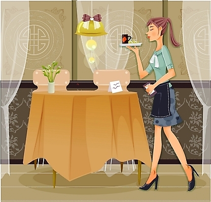 EPS 직업 여자 음료 음식 일러스트 실내 한명 사람 20대 성인 레스토랑 웨이트리스 종업원 서빙 요식 여자만 여자한명만 성인여자만 청년만 청년여자만 성인한명만 청년여자한명만 성인여자한명만 성인만 국내일러스트 1 청년 내부 식당 파일형식 벡터