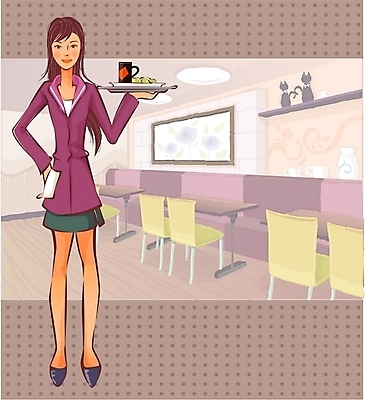EPS 직업 여자 음료 음식 일러스트 실내 한명 사람 20대 성인 레스토랑 웨이트리스 종업원 서빙 요식 여자만 여자한명만 성인여자만 청년만 청년여자만 성인한명만 청년여자한명만 성인여자한명만 성인만 국내일러스트 1 청년 내부 식당 파일형식 벡터
