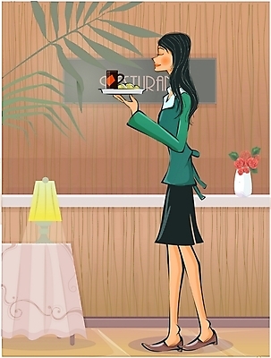 EPS 여자 산업 음료 음식 일러스트 실내 한명 사람 20대 성인 레스토랑 서비스업 웨이트리스 고객 서빙 요식 여자만 여자한명만 성인여자만 청년만 청년여자만 성인한명만 청년여자한명만 성인여자한명만 성인만 국내일러스트 직업 1 청년 내부 식당 종업원 파일형식 벡터