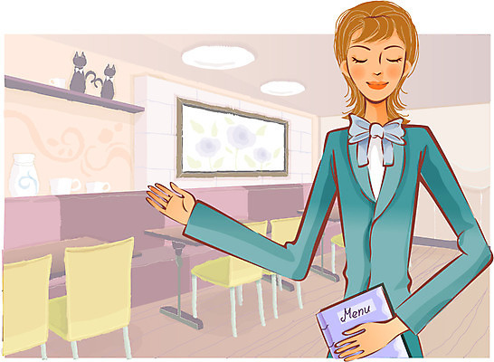 EPS 직업 여자 음료 음식 일러스트 안내 실내 한명 사람 20대 성인 레스토랑 웨이트리스 종업원 서빙 요식 여자만 여자한명만 성인여자만 청년만 청년여자만 성인한명만 청년여자한명만 성인여자한명만 성인만 국내일러스트 1 청년 내부 식당 파일형식 벡터
