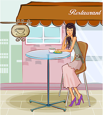 EPS 여자 산업 음료 음식 일러스트 한명 사람 20대 성인 야외 레스토랑 서비스업 고객 요식 여자만 여자한명만 성인여자만 청년만 청년여자만 성인한명만 청년여자한명만 성인여자한명만 성인만 국내일러스트 직업 1 청년 식당 파일형식 벡터