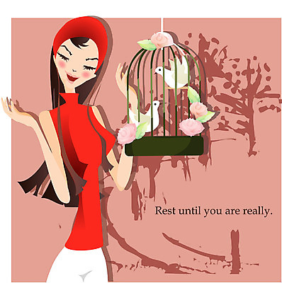 EPS 나무 모델 긴머리 여자 여행 포즈 일러스트 조류 휴가 휴식 한명 서기 사람 상반신 20대 성인 야외 새장 여자만 여자한명만 성인여자만 청년만 청년여자만 성인한명만 청년여자한명만 성인여자한명만 성인만 국내일러스트 식물 동물 1 헤어스타일 컨셉 모션 청년 케이지 파일형식 벡터