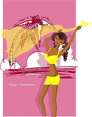 EPS 구름 계절 여자 수영복 바다 여행 포즈 일러스트 휴가 휴식 한명 서기 사람 상반신 20대 성인 야외 여름 여름휴가 바캉스 비키니 야자수 스카프 목도리 여자만 여자한명만 성인여자만 청년만 청년여자만 성인한명만 청년여자한명만 성인여자한명만 성인만 국내일러스트 자연요소 나무 1 잡화 옷 컨셉 모션 청년 파일형식 벡터 여름_계절