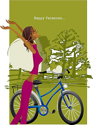EPS 나무 공원 공공시설 여자 여행 포즈 일러스트 휴가 휴식 한명 서기 사람 상반신 20대 성인 야외 여름휴가 바캉스 자전거 기지개 여자만 여자한명만 성인여자만 청년만 청년여자만 성인한명만 청년여자한명만 성인여자한명만 성인만 국내일러스트 식물 1 컨셉 모션 청년 바이크 시설 파일형식 벡터 여름_계절