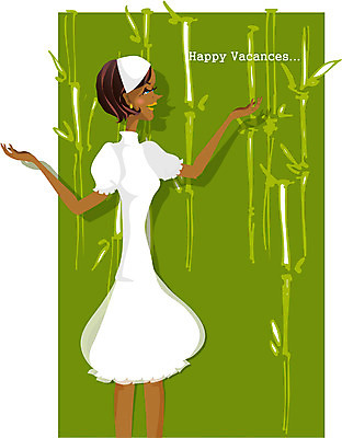 EPS 원피스 여자 여행 포즈 일러스트 휴가 휴식 한명 서기 사람 상반신 20대 성인 야외 여름휴가 바캉스 머리띠 단발머리 대나무 대나무밭 여자만 여자한명만 성인여자만 청년만 청년여자만 성인한명만 청년여자한명만 성인여자한명만 성인만 국내일러스트 나무 1 헤어스타일 옷 컨셉 밭 장신구 모션 청년 파일형식 벡터 여름_계절