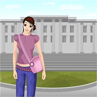 EPS 주간 직업 학생 여자 대학생 가방 일러스트 학교 한명 서기 사람 20대 성인 야외 건물 대학교 여자만 여자한명만 성인여자만 청년만 청년여자만 성인한명만 청년여자한명만 성인여자한명만 성인만 국내일러스트 자연요소 1 건축물 잡화 교육 모션 청년 파일형식 벡터