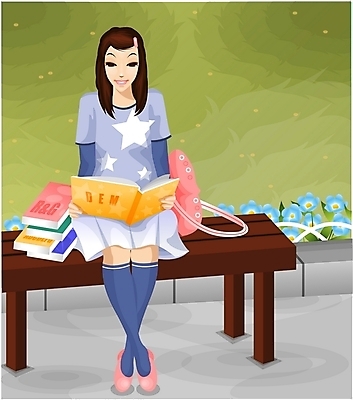 EPS 전신 직업 학생 공원 공공시설 여자 대학생 벤치 의자 일러스트 한명 사람 앉기 20대 성인 야외 책 독서 여자만 여자한명만 성인여자만 청년만 청년여자만 성인한명만 청년여자한명만 성인여자한명만 성인만 국내일러스트 1 가구 모션 청년 시설 파일형식 벡터