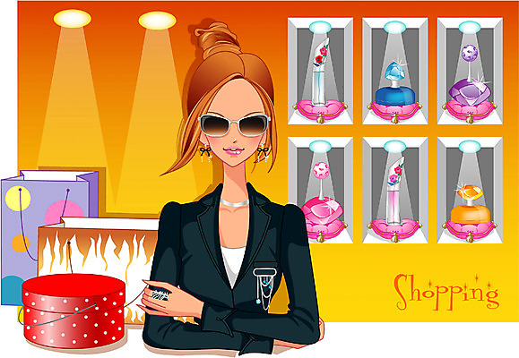 EPS 모델 우먼라이프 여자 패션 포즈 일러스트 장신구 실내 한명 사람 상반신 20대 성인 선물상자 쇼핑 쇼핑백 보석 여자만 여자한명만 성인여자만 청년만 청년여자만 성인한명만 청년여자한명만 성인여자한명만 성인만 국내일러스트 1 라이프스타일 가방 선물 청년 내부 상자 광석 파일형식 벡터