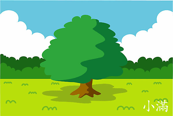 EPS 주간 클립아트 나무 식물 계절 일러스트 한그루 풍경 사람없음 야외 봄 절기 소만 국내일러스트 자연요소 1 파일형식 벡터