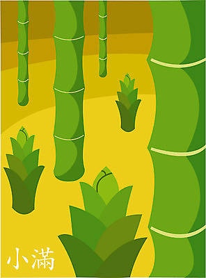 EPS 클립아트 나무 식물 계절 일러스트 사람없음 야외 봄 절기 대나무 대나무숲 죽순 소만 국내일러스트 숲 파일형식 벡터