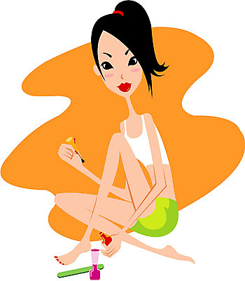 EPS 클립아트 여자 일러스트 한명 사람 20대 성인 화장 뷰티 매니큐어 발톱손질 여자만 여자한명만 성인여자만 청년만 청년여자만 성인한명만 청년여자한명만 성인여자한명만 성인만 국내일러스트 1 청년 화장품 미용 파일형식 벡터