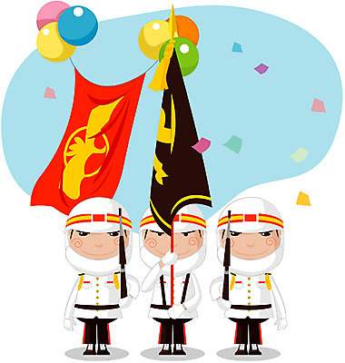 EPS 클립아트 남자 일러스트 사람 세명 군인 국군의날 의장대 남자만 국내일러스트 직업 국군 파일형식 벡터 법정기념일