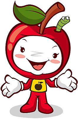 EPS 클립아트 식물 캐릭터 음식 과일 일러스트 홍보캐릭터 의인화 사람없음 농작물 사과 특산물 음식캐릭터 특산물캐릭터 일러캐릭터 농업 파일형식 벡터