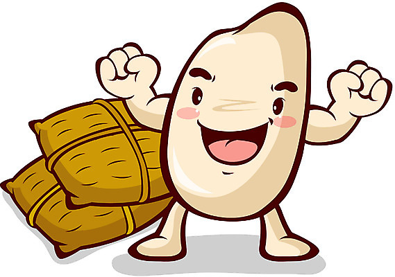 EPS 클립아트 캐릭터 음식 일러스트 식재료 홍보캐릭터 의인화 사람없음 농작물 쌀 특산물 음식캐릭터 특산물캐릭터 쌀가마 일러캐릭터 농업 곡류 파일형식 벡터