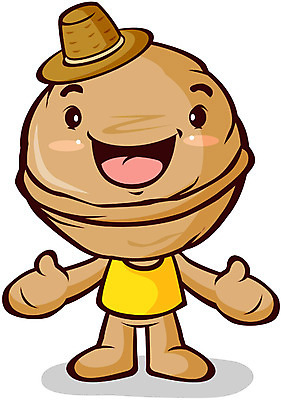 EPS 클립아트 식물 캐릭터 음식 일러스트 홍보캐릭터 의인화 사람없음 농작물 견과류 특산물 음식캐릭터 호두 특산물캐릭터 견과류캐릭터 일러캐릭터 농업 파일형식 벡터