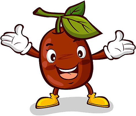 EPS 클립아트 식물 캐릭터 열매 음식 일러스트 홍보캐릭터 의인화 사람없음 특산물 음식캐릭터 대추 특산물캐릭터 일러캐릭터 파일형식 벡터