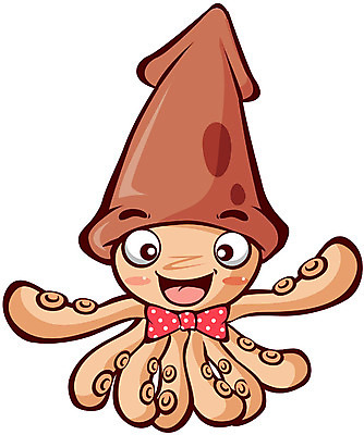 EPS 클립아트 동물 캐릭터 음식 일러스트 홍보캐릭터 연체동물 의인화 사람없음 요식업 해산물 오징어 특산물 음식캐릭터 일러캐릭터 산업 무척추동물 수중동물 파일형식 벡터