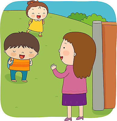 EPS 주간 전신 여자 어린이교육 교육 남자 어린이라이프 초등학생 어린이 일러스트 서기 사람 야외 세명 교사 예절 인사 등교 하교 어린이만 국내일러스트 자연요소 직업 학생 라이프스타일 모션 등하교 파일형식 벡터