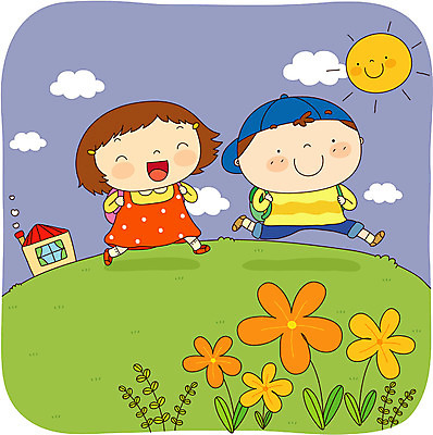 EPS 주간 전신 여자 어린이교육 교육 남자 어린이라이프 초등학생 어린이 일러스트 서기 사람 소녀 소년 야외 두명 친구 등교 하교 어린이만 국내일러스트 자연요소 학생 라이프스타일 관계 모션 등하교 파일형식 벡터