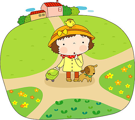 EPS 주간 전신 여자 어린이라이프 길 초등학생 어린이 여행 일러스트 휴가 한명 서기 사람 소녀 야외 선택 개 갈림길 여자만 여자한명만 어린이만 소녀만 소녀한명만 국내일러스트 자연요소 1 학생 라이프스타일 컨셉 포유류 모션 파일형식 벡터