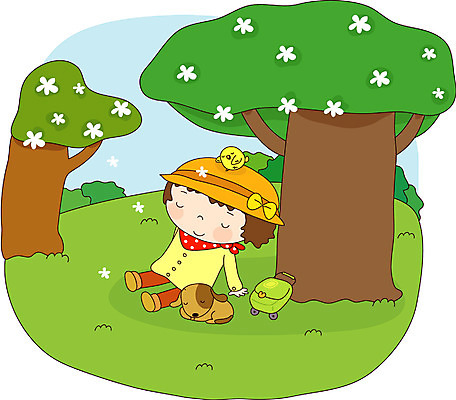 EPS 주간 전신 나무 여자 어린이라이프 초등학생 어린이 여행 일러스트 휴가 휴식 한명 사람 앉기 소녀 야외 여자만 여자한명만 어린이만 소녀만 소녀한명만 국내일러스트 자연요소 식물 1 학생 라이프스타일 컨셉 모션 파일형식 벡터