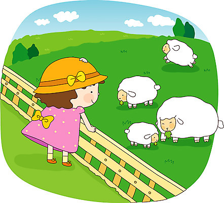 EPS 주간 전신 동물 여자 어린이라이프 초등학생 어린이 여행 일러스트 하늘 휴가 한명 서기 사람 소녀 야외 가축 목장 양 여자만 여자한명만 어린이만 소녀만 소녀한명만 국내일러스트 자연요소 1 학생 라이프스타일 포유류 모션 파일형식 벡터