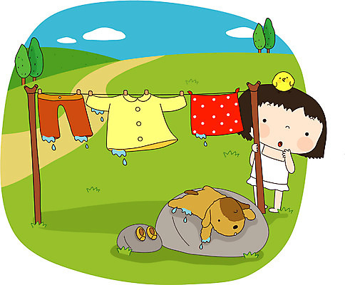 EPS 주간 전신 옷 여자 어린이라이프 초등학생 어린이 여행 일러스트 하늘 휴가 한명 서기 사람 소녀 야외 반려동물 개 강아지 빨래 빨랫줄 여자만 여자한명만 어린이만 소녀만 소녀한명만 국내일러스트 자연요소 동물 1 학생 라이프스타일 줄 가사 포유류 모션 파일형식 벡터