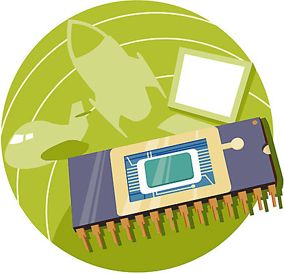 EPS 클립아트 산업 일러스트 첨단산업 사람없음 부속품 반도체 국내일러스트 오브젝트 파일형식 벡터