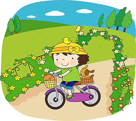 EPS 주간 전신 공원 공공시설 여자 어린이라이프 초등학생 어린이 여행 일러스트 하늘 휴가 한명 사람 앉기 소녀 야외 자전거 개 여자만 여자한명만 어린이만 소녀만 소녀한명만 국내일러스트 자연요소 1 학생 라이프스타일 포유류 모션 바이크 시설 파일형식 벡터
